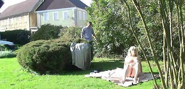  Busty mother-in-law taboo sex outside